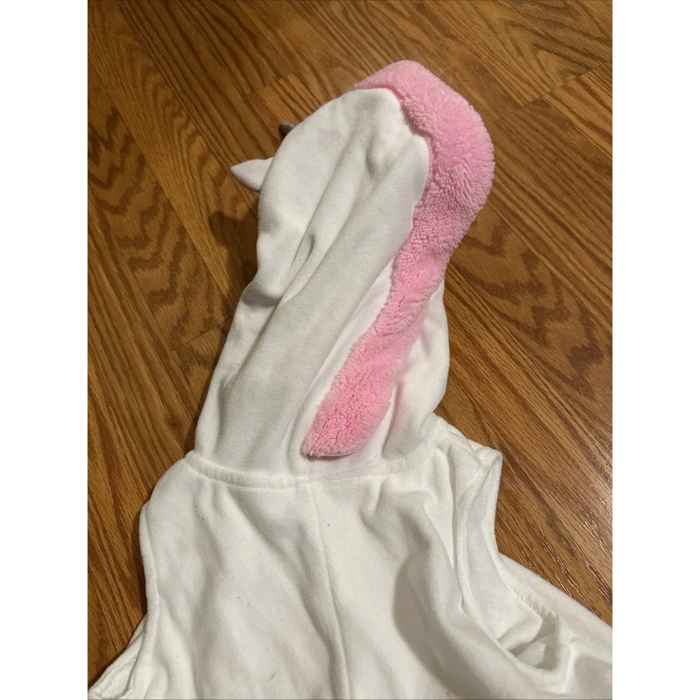 Carters White And Pink Unicorn  24 Months Halloween Costume Hooded Zipper